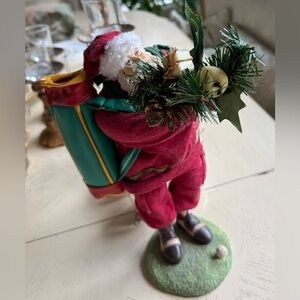 golfing Santa Claus figurine. Golf club is missing! As Is !